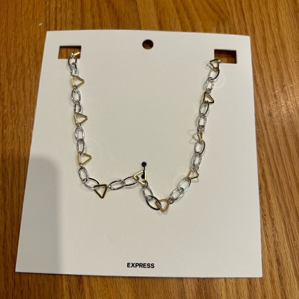 Express silver gold chain necklace